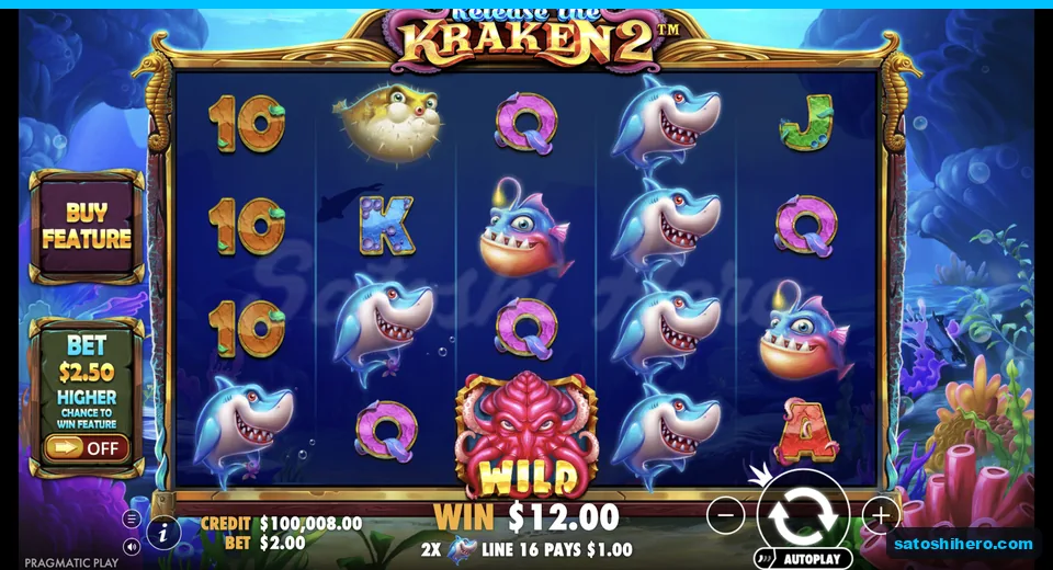 Line win resolves with sharks and red wild