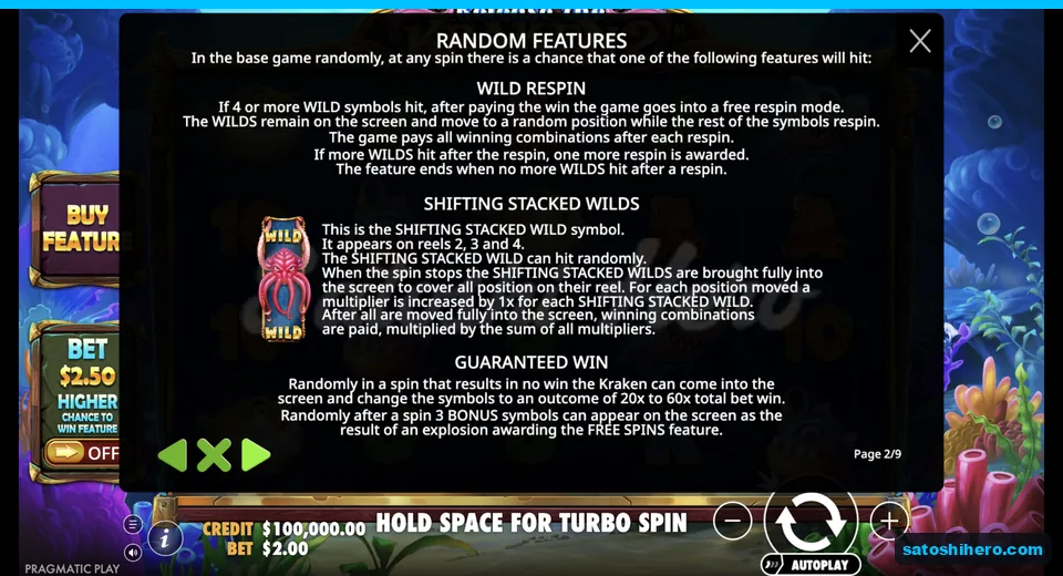 Rules page explains three random base modifiers