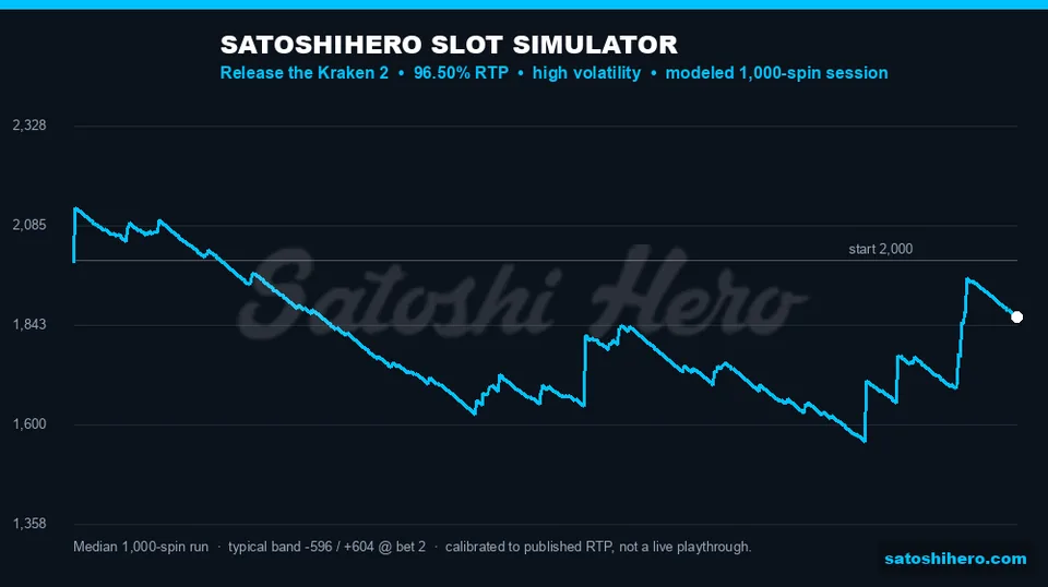 Blue graph plots a choppy thousand-spin model