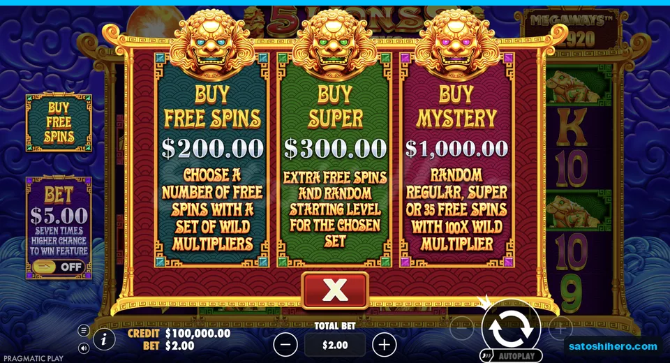 Buy menu opens at the live stake