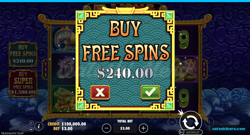 Buy menu opens at the live stake