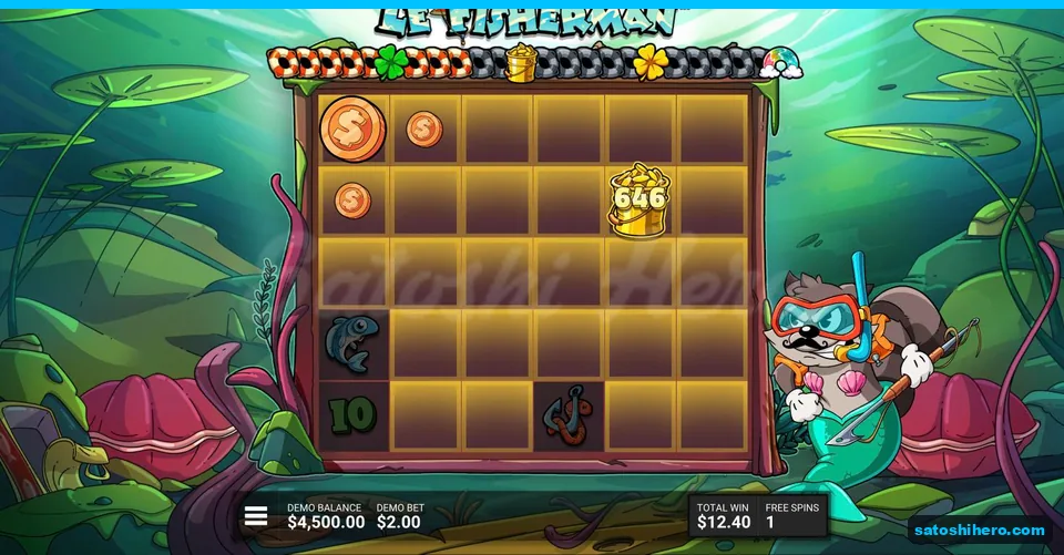 Full golden grid with bronze coins