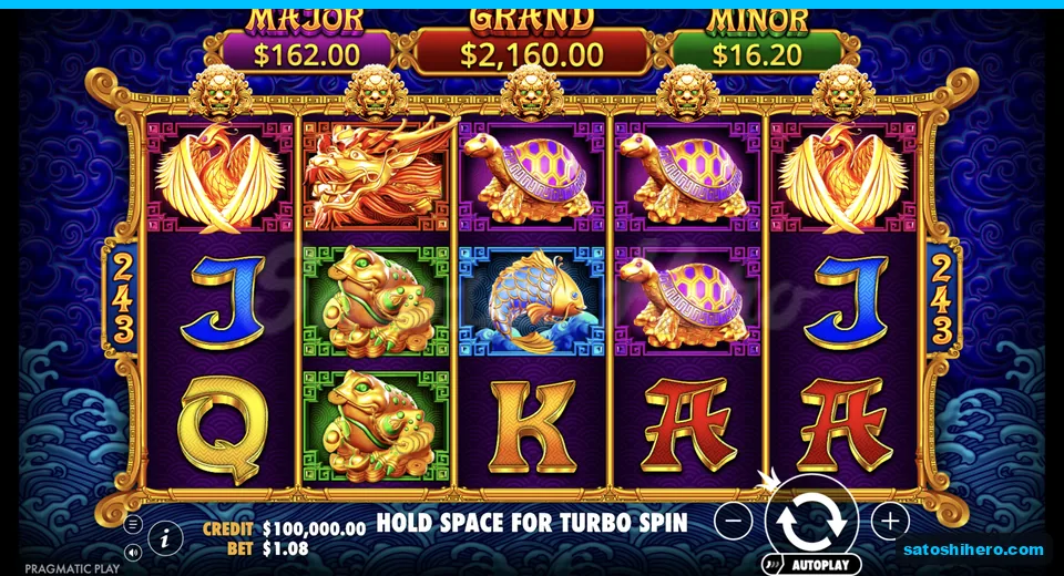 Base grid settles with jackpot meters above