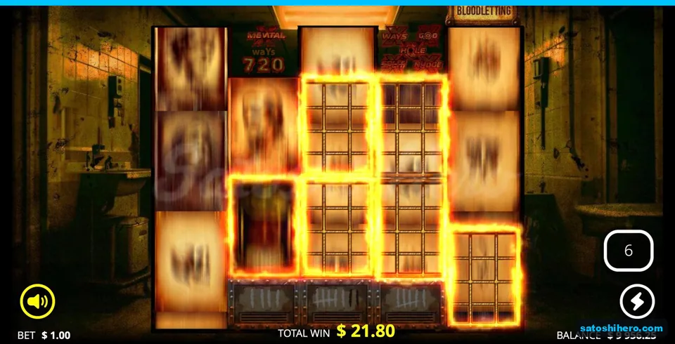 Sticky fire reels show a running bonus total