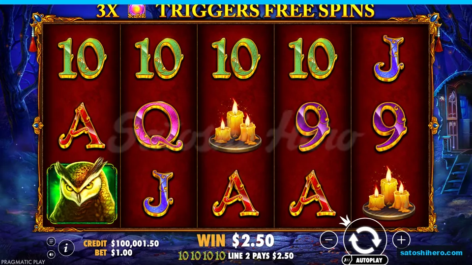 Line win resolves with four green tens
