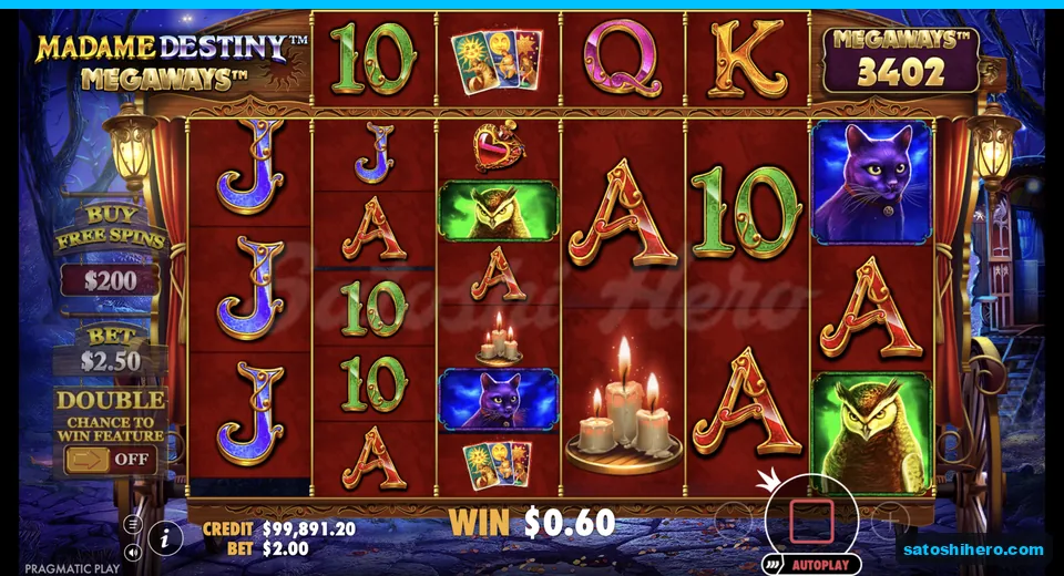 Line win lands across the Megaways reels