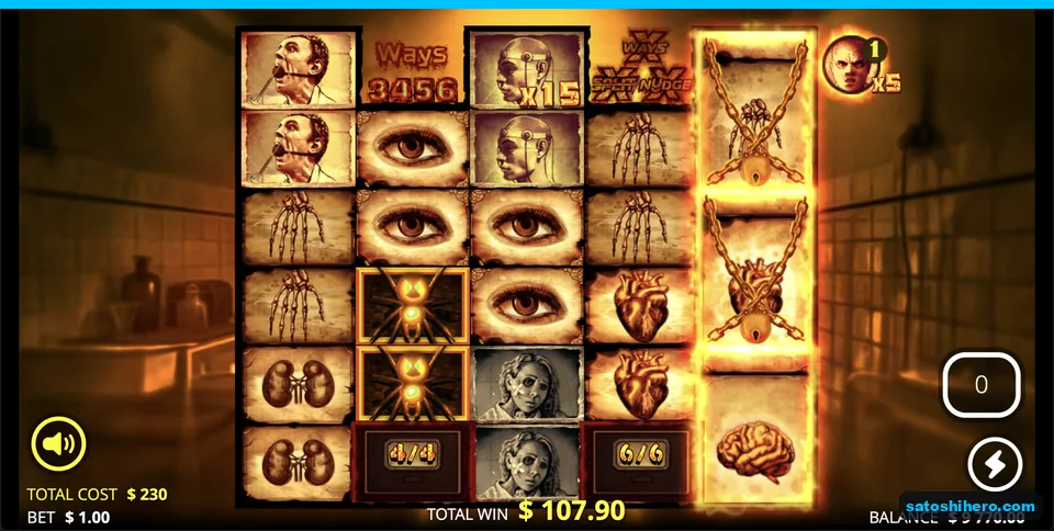 Final spin showing $107.90 round total