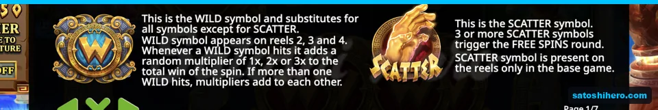 Special symbols panel explains wilds and scatters