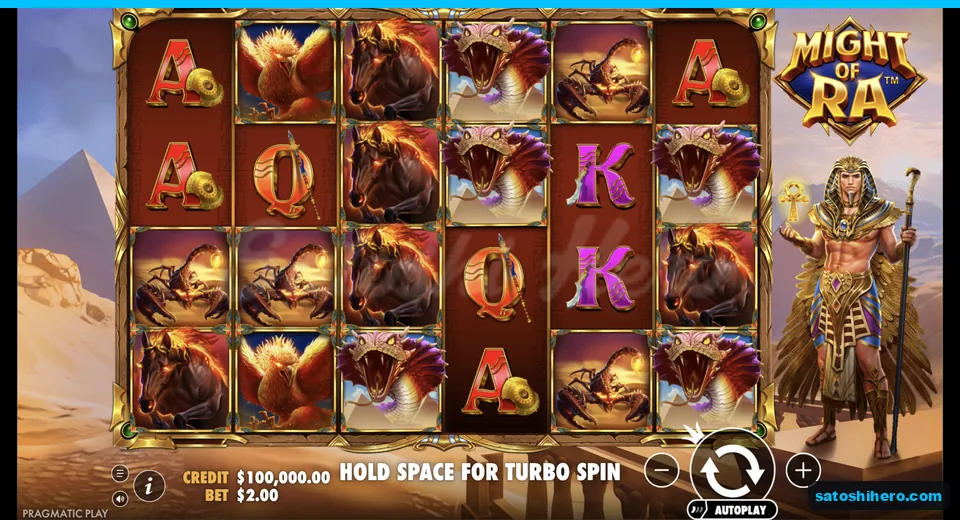 Grid settles with pharaoh beside desert reels