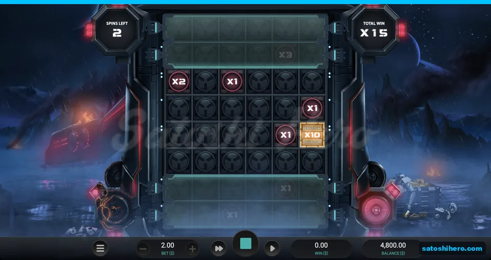 Persistent Collector beside red multiplier symbols