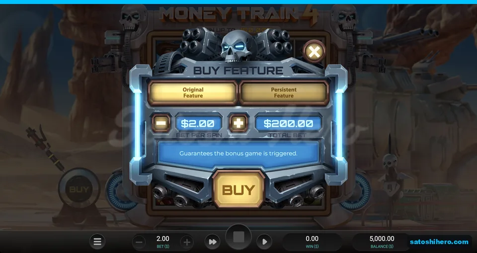 Buy menu showing Original and Persistent prices