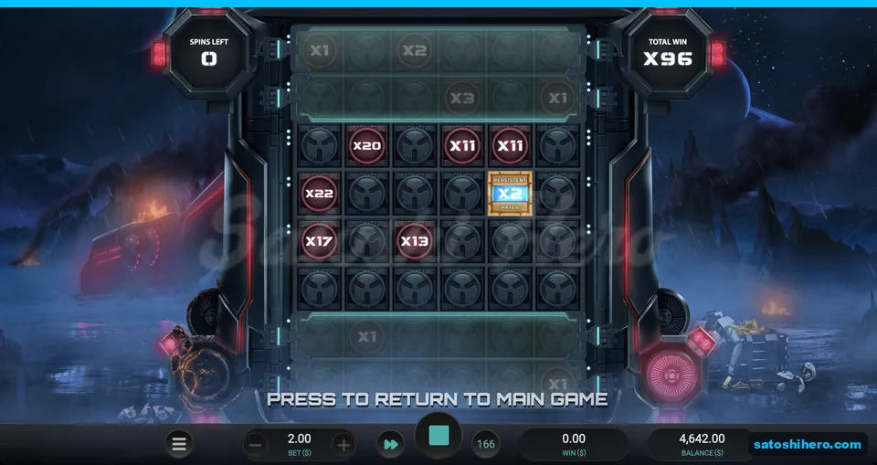 Multiplier-covered collect screen showing 192 dollars