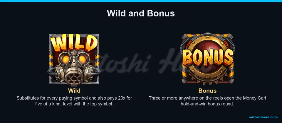 Gas-mask Wild beside the Bonus symbol