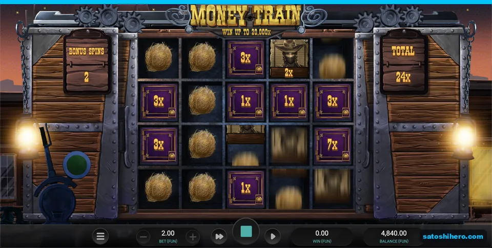 Purple value cells surround two remaining spins