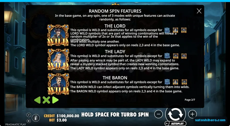 Rules page explains three character wilds