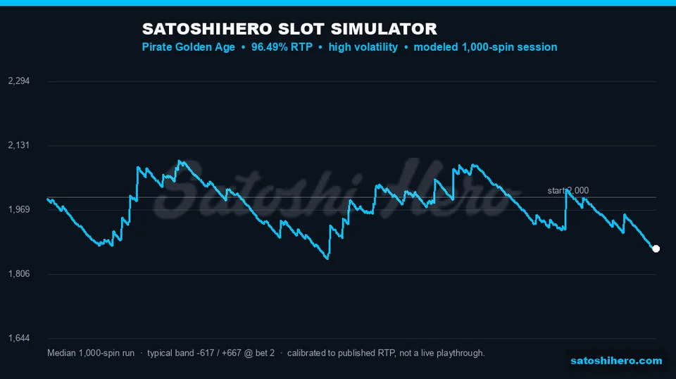 Simulator line drifts downward across spins