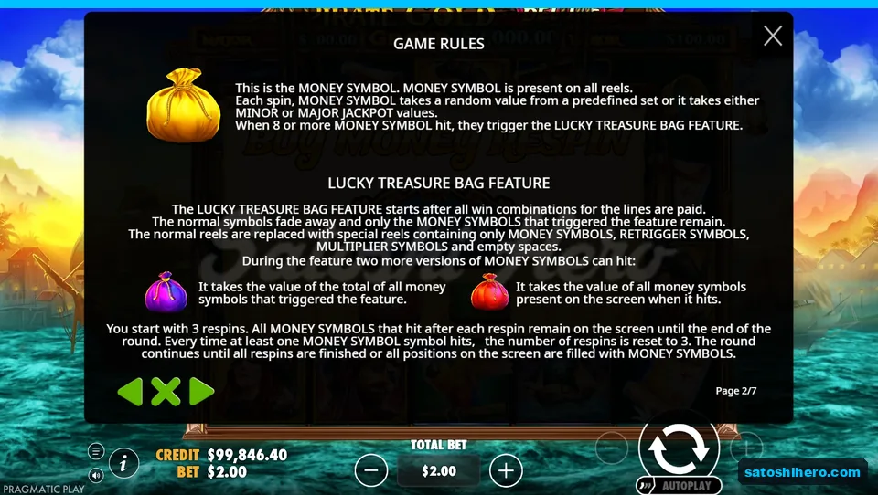 Rules explain gold, purple and red money bags