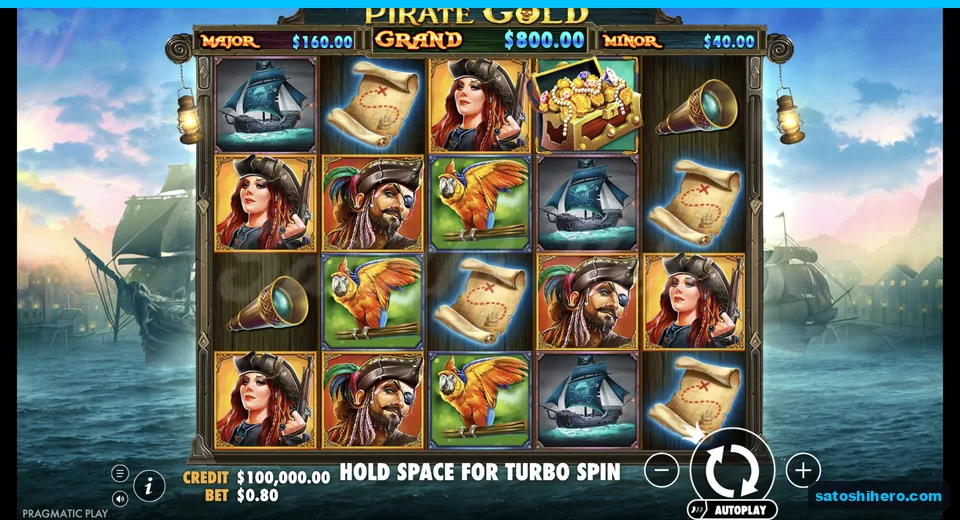 Settled grid under jackpot meters at $0.80