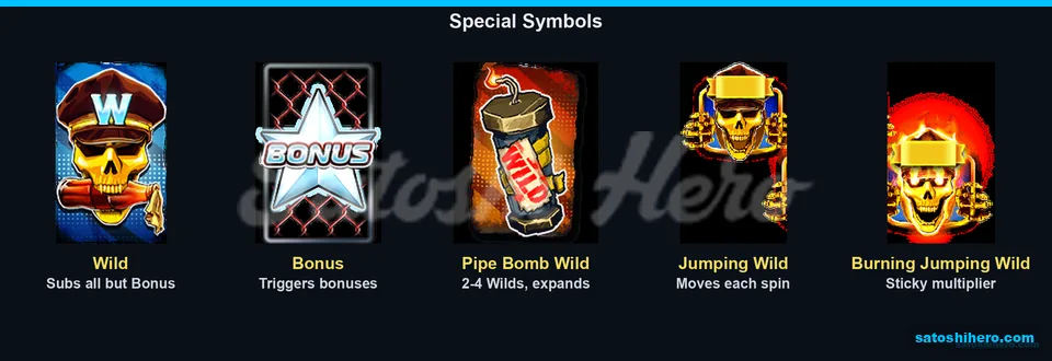 Wild Bonus and Jumping Wild symbol panel
