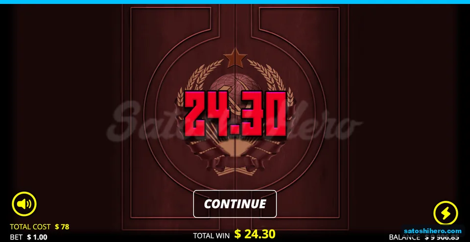 Collect screen shows a 24.30 dollar win