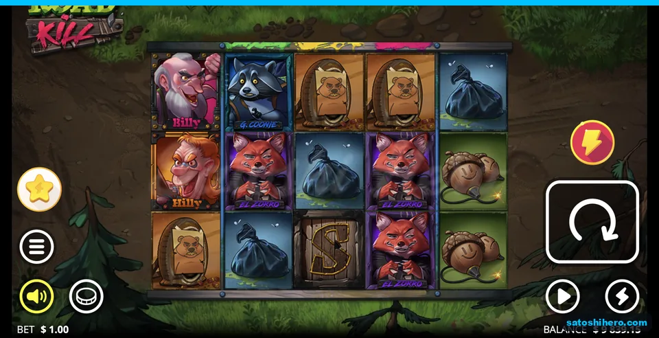 Muddy forest reels idle with animal symbols