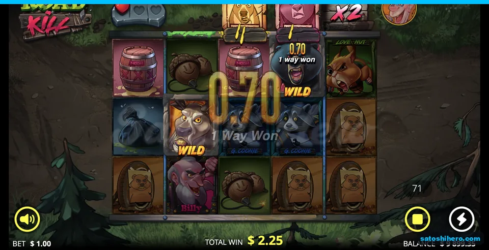 Animals attack car beside multiplier badge