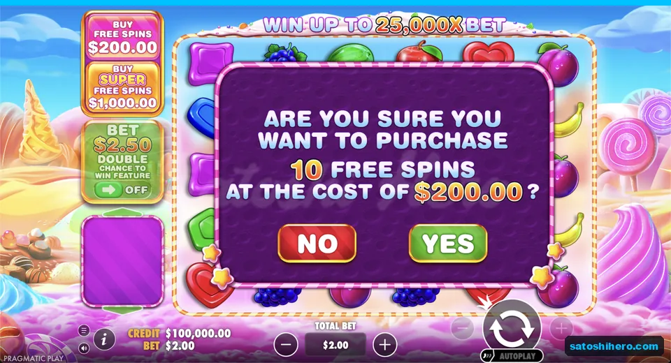 Buy menu opens at the live stake