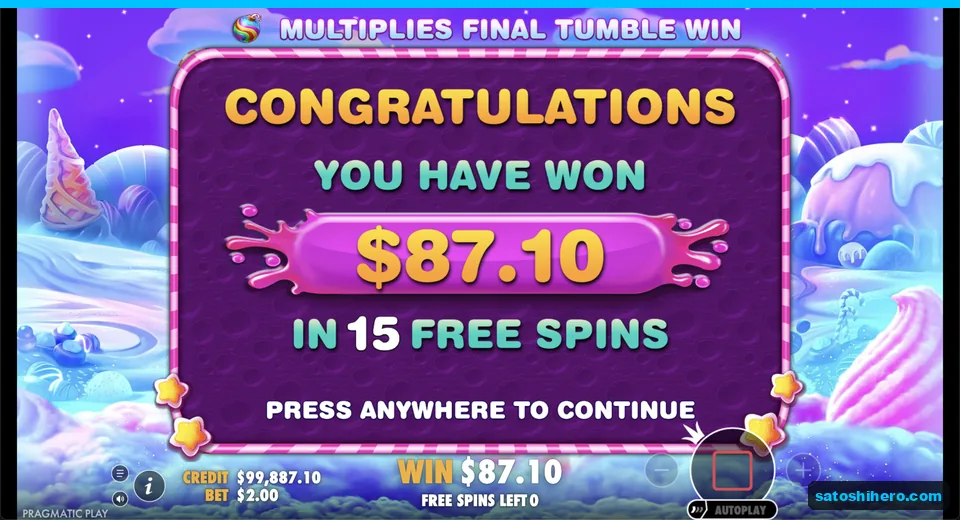 Collect screen shows eighty seven dollars ten cents