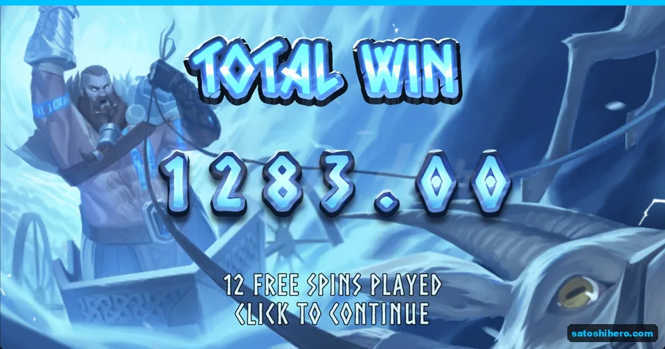Total win screen showing $1,283.00