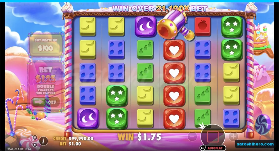 Pay-anywhere heart win shows along bottom bar
