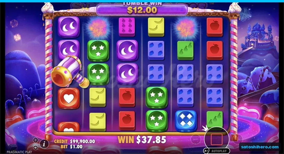 Bonus tumble pays $12.00 during sequence