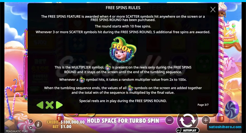 Info screen shows jester multiplier values