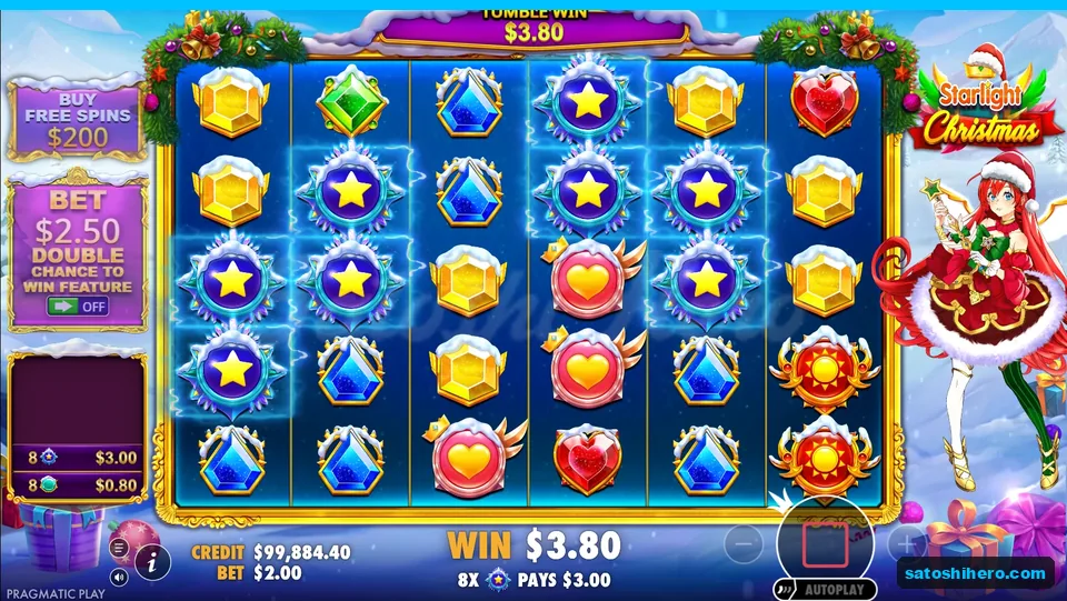 Tumble win pays from scattered stars