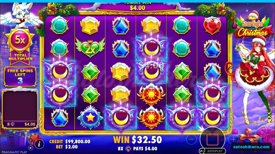 Free spins grid holds a winged heart
