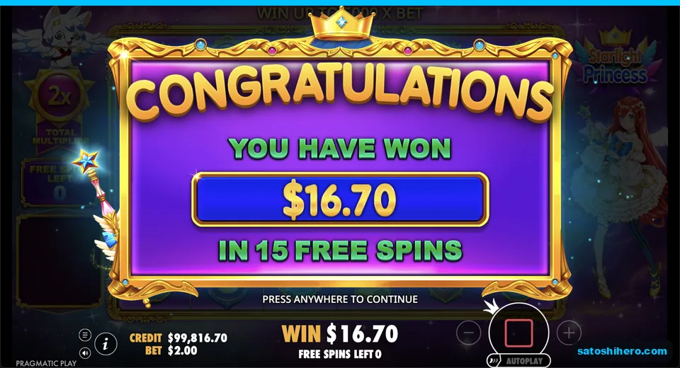 Collect screen shows $16.70 bonus total