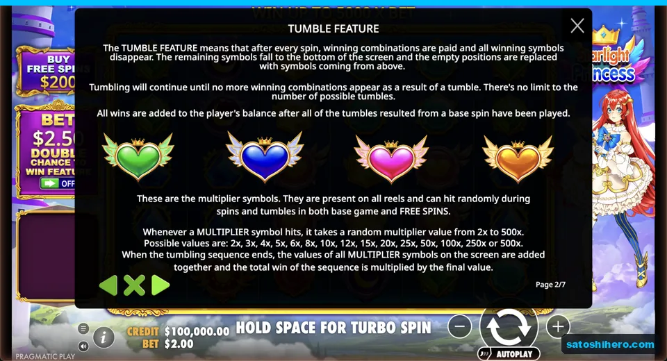 Rules page shows winged heart values