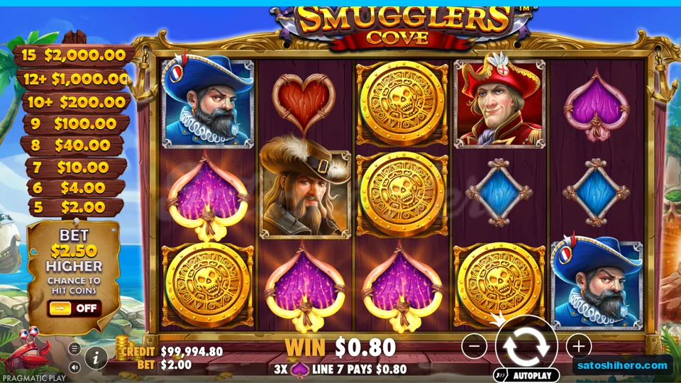 Line win resolves on three purple spades