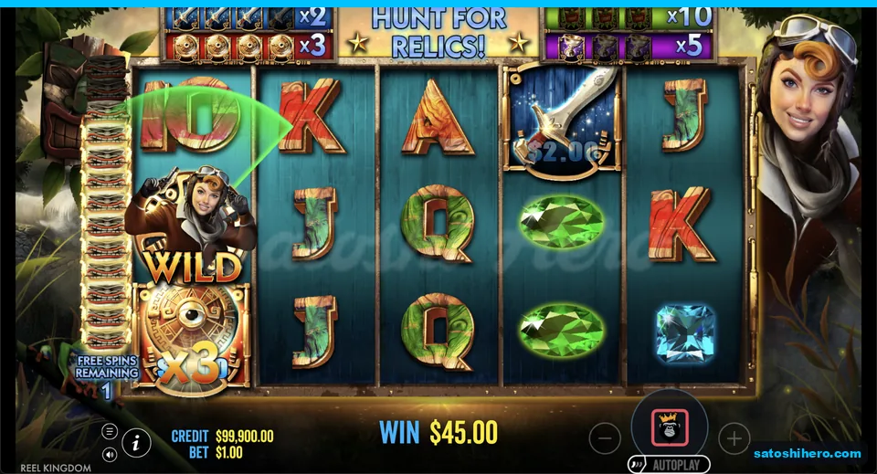 Wild collects $45.00 with medallion multiplier active