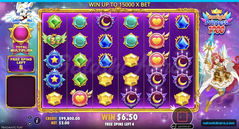 Free spins round shows glowing multiplier symbols