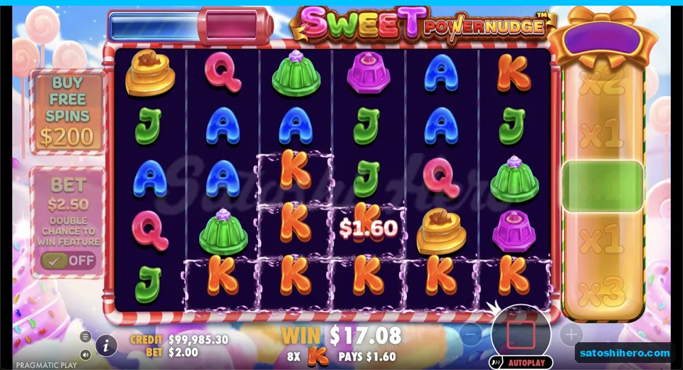 Orange K cluster pays on the board