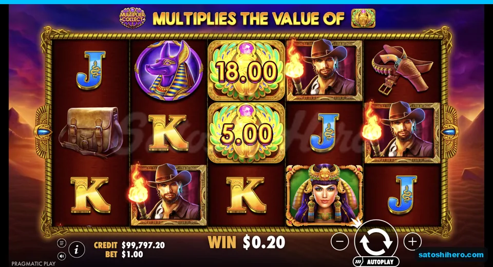 Money scarabs show $18 and $5 values