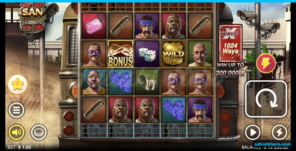 Inmate grid with fist and badge symbols