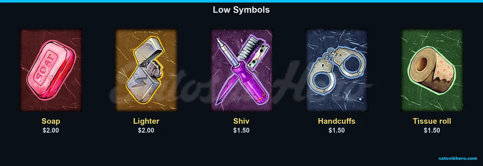Contraband icons with low-symbol pay values
