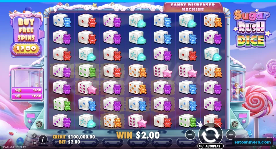 Line win resolves as clusters burst and refill