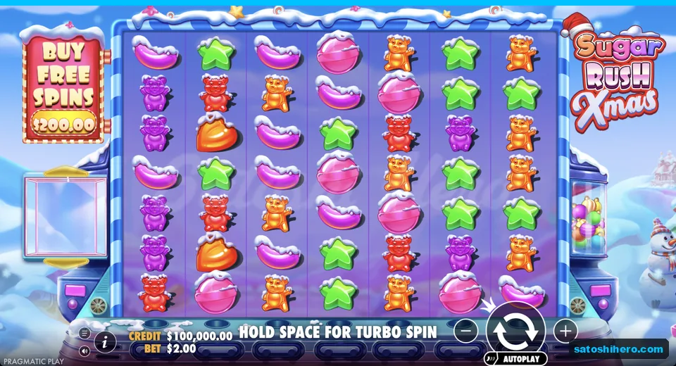 Base grid settled with candies and buy sign