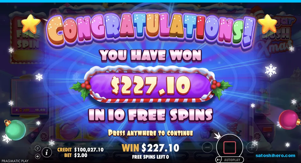 Collect screen closes with the bought round total