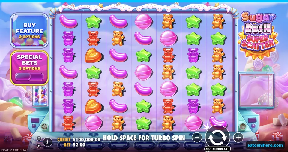 Base grid settles with candy symbols