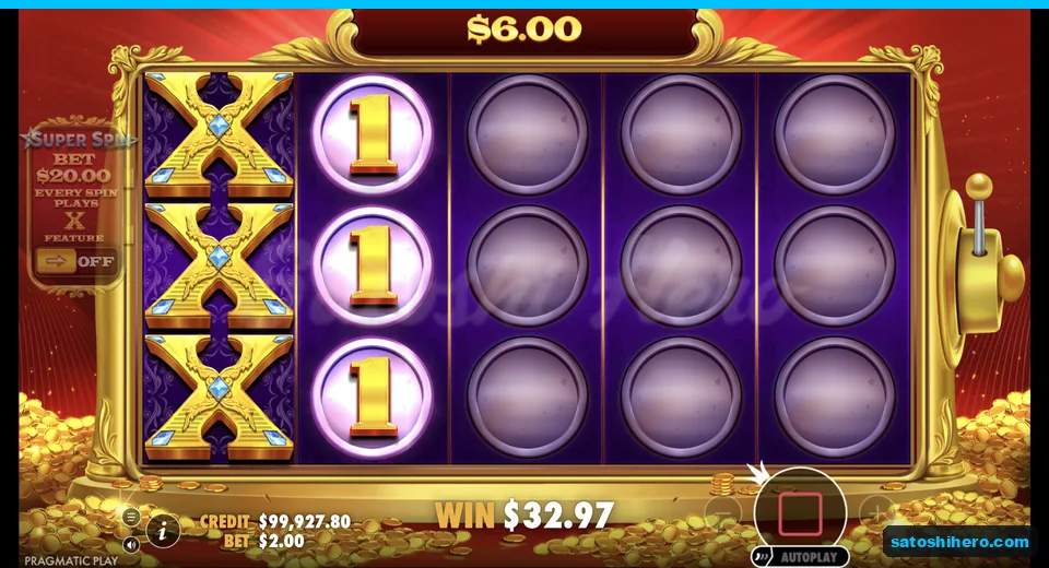 Free Spins screen shows three X rows and digits