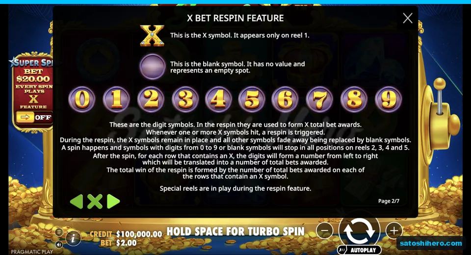 Special symbols panel shows X blank and digits