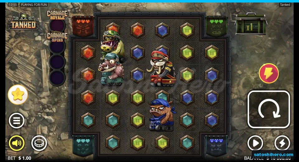 Tank commanders parked on a gem grid